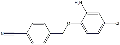 4-[(2-amino-4-chlorophenoxy)methyl]benzonitrile 结构式