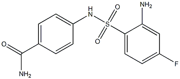 4-[(2-amino-4-fluorobenzene)sulfonamido]benzamide 结构式