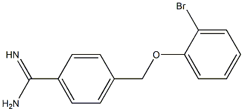 4-[(2-bromophenoxy)methyl]benzenecarboximidamide 结构式