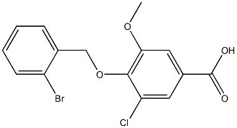 4-[(2-bromophenyl)methoxy]-3-chloro-5-methoxybenzoic acid 结构式