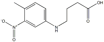 4-[(4-methyl-3-nitrophenyl)amino]butanoic acid 结构式