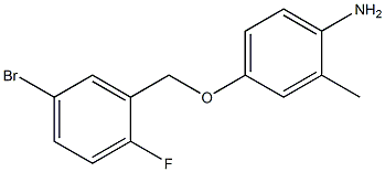 4-[(5-bromo-2-fluorobenzyl)oxy]-2-methylaniline 结构式