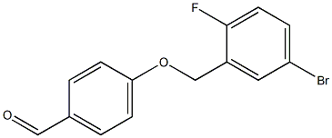 4-[(5-bromo-2-fluorophenyl)methoxy]benzaldehyde 结构式