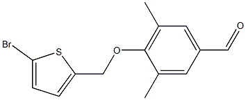 4-[(5-bromothiophen-2-yl)methoxy]-3,5-dimethylbenzaldehyde 结构式