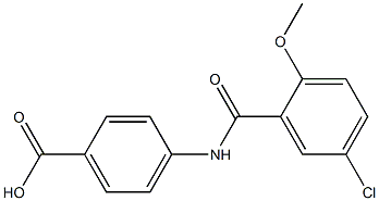 4-[(5-chloro-2-methoxybenzene)amido]benzoic acid 结构式