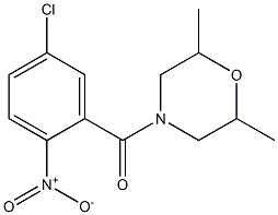 4-[(5-chloro-2-nitrophenyl)carbonyl]-2,6-dimethylmorpholine 结构式