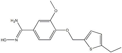 4-[(5-ethylthiophen-2-yl)methoxy]-N'-hydroxy-3-methoxybenzene-1-carboximidamide 结构式