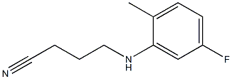 4-[(5-fluoro-2-methylphenyl)amino]butanenitrile 结构式