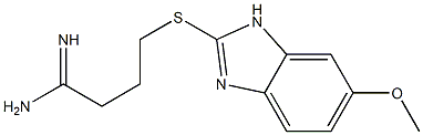 4-[(6-methoxy-1H-1,3-benzodiazol-2-yl)sulfanyl]butanimidamide 结构式