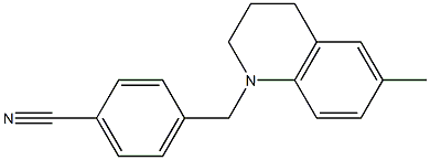 4-[(6-methyl-1,2,3,4-tetrahydroquinolin-1-yl)methyl]benzonitrile 结构式