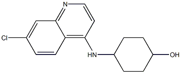 4-[(7-chloroquinolin-4-yl)amino]cyclohexan-1-ol 结构式