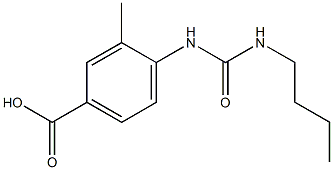 4-[(butylcarbamoyl)amino]-3-methylbenzoic acid 结构式