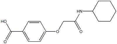 4-[(cyclohexylcarbamoyl)methoxy]benzoic acid 结构式