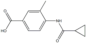 4-[(cyclopropylcarbonyl)amino]-3-methylbenzoic acid 结构式