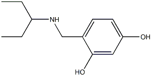 4-[(pentan-3-ylamino)methyl]benzene-1,3-diol 结构式