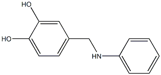 4-[(phenylamino)methyl]benzene-1,2-diol 结构式