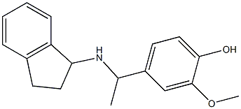 4-[1-(2,3-dihydro-1H-inden-1-ylamino)ethyl]-2-methoxyphenol 结构式