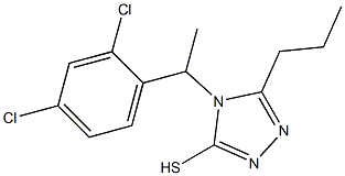 4-[1-(2,4-dichlorophenyl)ethyl]-5-propyl-4H-1,2,4-triazole-3-thiol 结构式