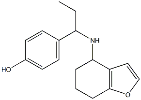 4-[1-(4,5,6,7-tetrahydro-1-benzofuran-4-ylamino)propyl]phenol 结构式