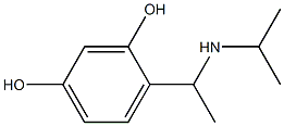 4-[1-(propan-2-ylamino)ethyl]benzene-1,3-diol 结构式