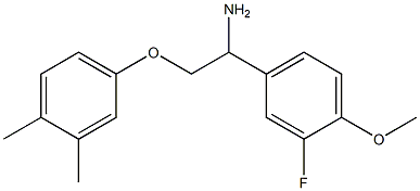 4-[1-amino-2-(3,4-dimethylphenoxy)ethyl]-2-fluoro-1-methoxybenzene 结构式