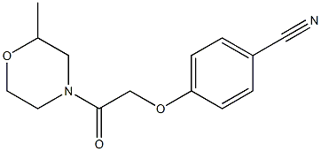 4-[2-(2-methylmorpholin-4-yl)-2-oxoethoxy]benzonitrile 结构式