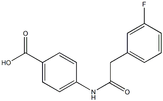 4-[2-(3-fluorophenyl)acetamido]benzoic acid 结构式