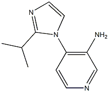 4-[2-(propan-2-yl)-1H-imidazol-1-yl]pyridin-3-amine 结构式