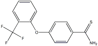 4-[2-(trifluoromethyl)phenoxy]benzene-1-carbothioamide 结构式