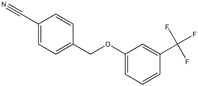4-[3-(trifluoromethyl)phenoxymethyl]benzonitrile 结构式