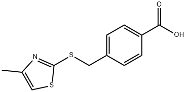 4-{[(4-methyl-1,3-thiazol-2-yl)sulfanyl]methyl}benzoic acid 结构式