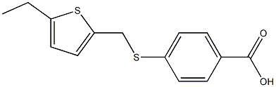 4-{[(5-ethylthiophen-2-yl)methyl]sulfanyl}benzoic acid 结构式