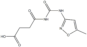 4-{[(5-methyl-1,2-oxazol-3-yl)carbamoyl]amino}-4-oxobutanoic acid 结构式