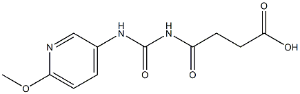 4-{[(6-methoxypyridin-3-yl)carbamoyl]amino}-4-oxobutanoic acid 结构式