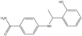 4-{[1-(2-hydroxyphenyl)ethyl]amino}benzamide 结构式