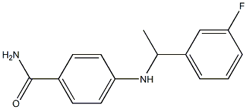 4-{[1-(3-fluorophenyl)ethyl]amino}benzamide 结构式