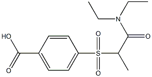 4-{[1-(diethylcarbamoyl)ethane]sulfonyl}benzoic acid 结构式