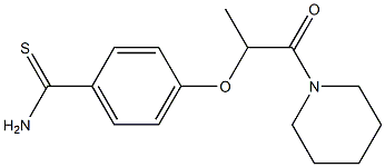 4-{[1-oxo-1-(piperidin-1-yl)propan-2-yl]oxy}benzene-1-carbothioamide 结构式