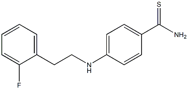 4-{[2-(2-fluorophenyl)ethyl]amino}benzene-1-carbothioamide 结构式