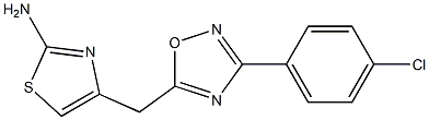 4-{[3-(4-chlorophenyl)-1,2,4-oxadiazol-5-yl]methyl}-1,3-thiazol-2-amine 结构式