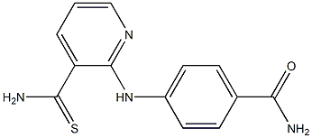 4-{[3-(aminocarbonothioyl)pyridin-2-yl]amino}benzamide 结构式