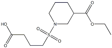 4-{[3-(ethoxycarbonyl)piperidine-1-]sulfonyl}butanoic acid 结构式