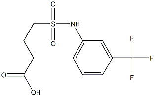 4-{[3-(trifluoromethyl)phenyl]sulfamoyl}butanoic acid 结构式