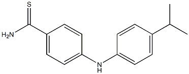 4-{[4-(propan-2-yl)phenyl]amino}benzene-1-carbothioamide 结构式