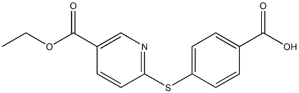 4-{[5-(ethoxycarbonyl)pyridin-2-yl]sulfanyl}benzoic acid 结构式