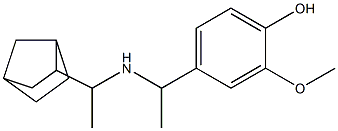 4-{1-[(1-{bicyclo[2.2.1]heptan-2-yl}ethyl)amino]ethyl}-2-methoxyphenol 结构式