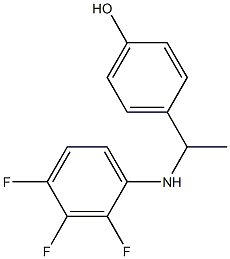 4-{1-[(2,3,4-trifluorophenyl)amino]ethyl}phenol 结构式