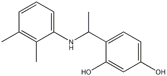 4-{1-[(2,3-dimethylphenyl)amino]ethyl}benzene-1,3-diol 结构式