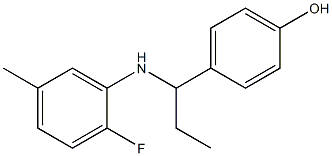 4-{1-[(2-fluoro-5-methylphenyl)amino]propyl}phenol 结构式