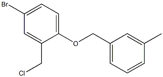 4-bromo-2-(chloromethyl)-1-[(3-methylphenyl)methoxy]benzene 结构式